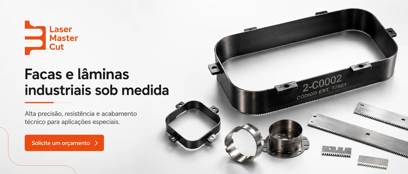 Facas e lâminas industriais sob medida — Laser Master Cut